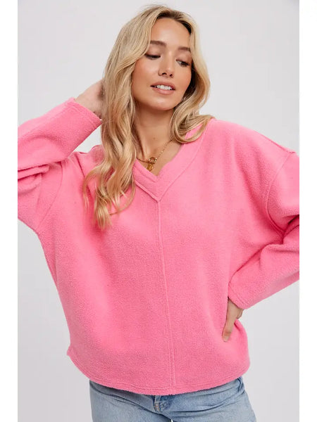 V-Neck Fleece Pullover